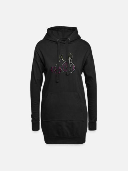garlic - Hoodie Dress - black