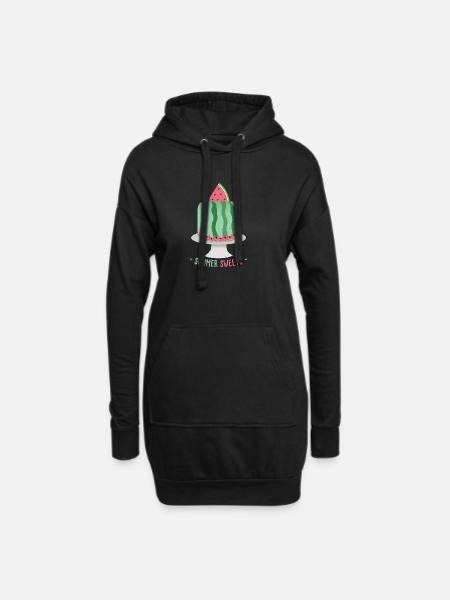 melon - Hoodie Dress - black