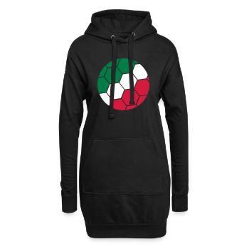 Flagge Ball Italien italienischer Fußball Fan Logo - Hoodie-Kleid - Schwarz - Vorne