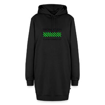 Promotion Geschenkidee - Hoodie-Kleid - Schwarz - Vorne - AI Model Female 172 light (172cm)