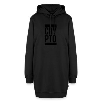 Crypto Währung Hodler Blockchain Krypto Geschenk - Hoodie-Kleid - Schwarz - Vorne - AI Model Female 172 light (172cm)