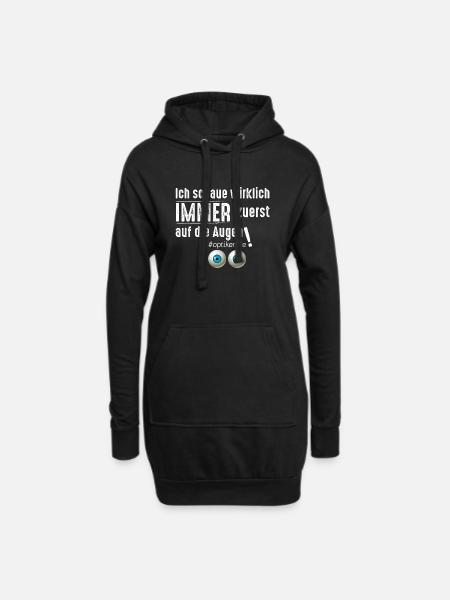 Optiker - Hoodie-Kleid - Schwarz