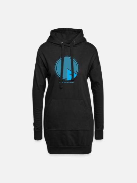 Pi - Hoodie-Kleid - Schwarz