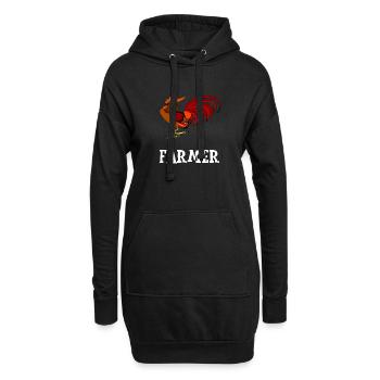 Bauernhof - Hoodie-Kleid - Schwarz - Vorne