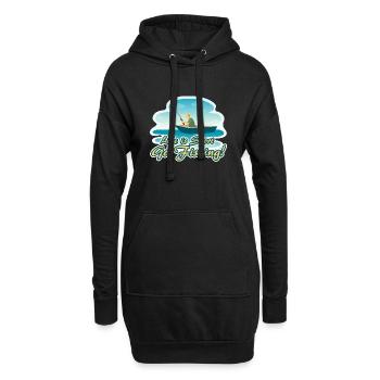 "Life is Short Go Fishing" - Boot Fischer Geschenk - Hoodie-Kleid - Schwarz - Vorne