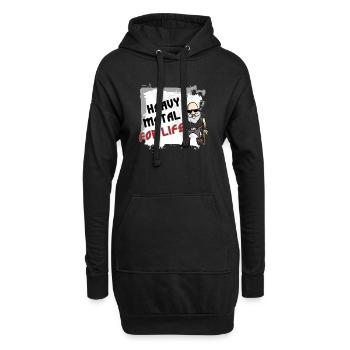 Heavy Metal pour la vie - Sweat-shirt à capuche long Femme - noir - Devant