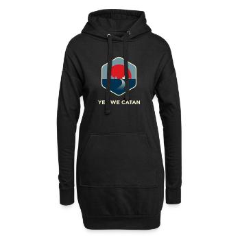 Ja wir Catan - Hoodie-Kleid - Schwarz - Vorne