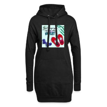 GOOD THINGS COME with fitness - Hoodie Dress - black - Front