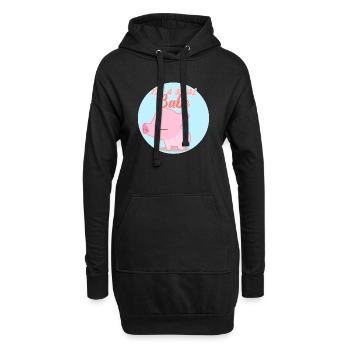Je suis un vrai bébé Je suis un vrai bébé - Sweat-shirt à capuche long Femme - noir - Devant