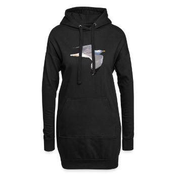 Möwe - Hoodie-Kleid - Schwarz - Vorne