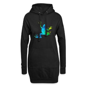 Frosch - Hoodie-Kleid - Schwarz - Vorne
