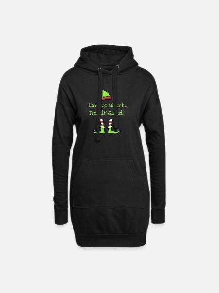 Weihnachten Elfen - Hoodie-Kleid - Schwarz