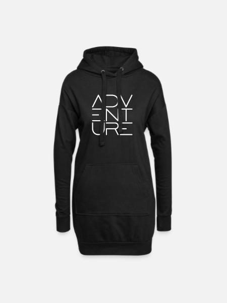 ADVENTURE - Abenteuer - Hoodie-Kleid - Schwarz