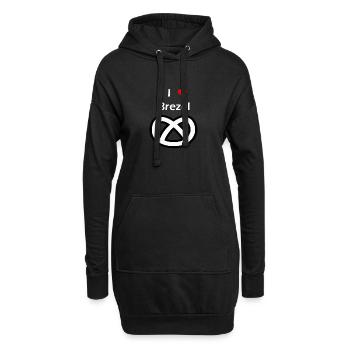 Brezel - Hoodie-Kleid - Schwarz - Vorne