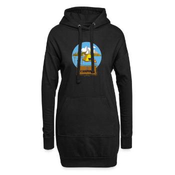 Plan de design outdoor Camping Camp de camp de camp montagnes - Sweat-shirt à capuche long Femme - noir - Devant