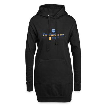 Je porte mon T-SHIRT +3 - Sweat-shirt à capuche long Femme - noir - Devant