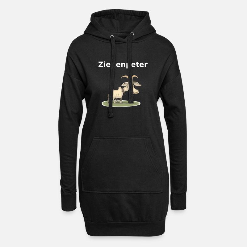 Ziegenpeter - Hoodie-Kleid - Schwarz