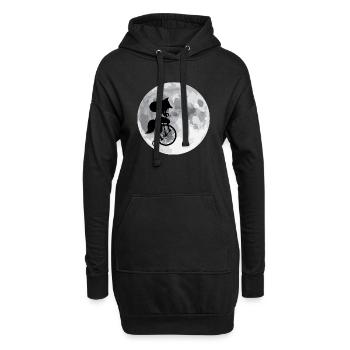 Verrückte Hexe bei Vollmond - Hoodie-Kleid - Schwarz - Vorne