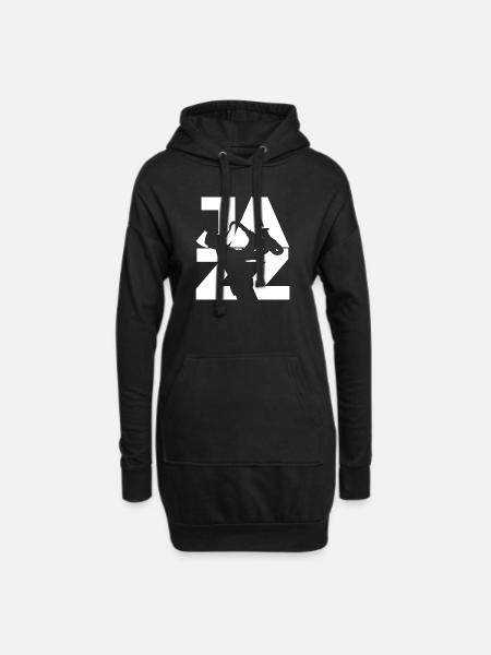 Saxophon Jazz Geschenk Saxophonist Musik Musiker - Hoodie-Kleid - Schwarz