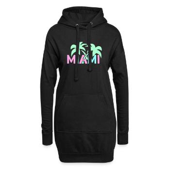 SUNSHINESTATE MIAMI dans un style néon - Sweat-shirt à capuche long Femme - noir - Devant