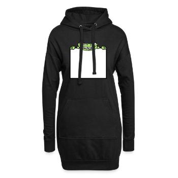 bouclier de grenouille cacher texte de texte écrire mau - Sweat-shirt à capuche long Femme - noir - Devant