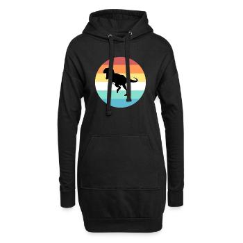 T-Rex - Sweat-shirt à capuche long Femme - noir - Devant