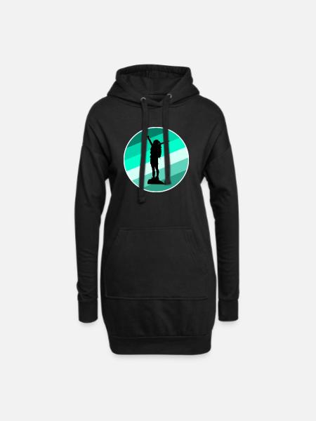 Reise - Hoodie-Kleid - Schwarz
