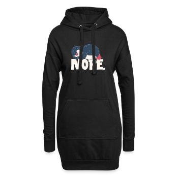 NOPE - Sweat-shirt à capuche long Femme - noir - Devant
