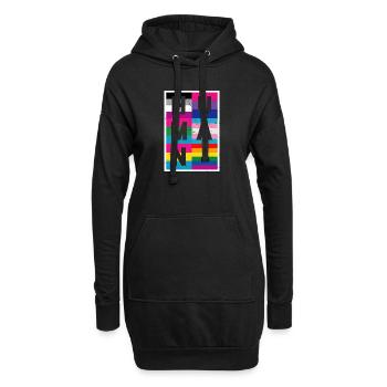 Human Mensch - Hoodie-Kleid - Schwarz - Vorne