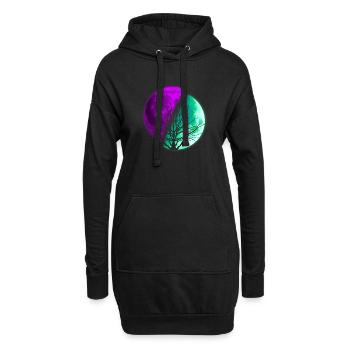 Moon - Hoodie Dress - black - Front