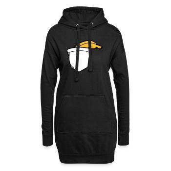banane fruit drôle manger en bonne santé faim délicieux - Sweat-shirt à capuche long Femme - noir - Devant