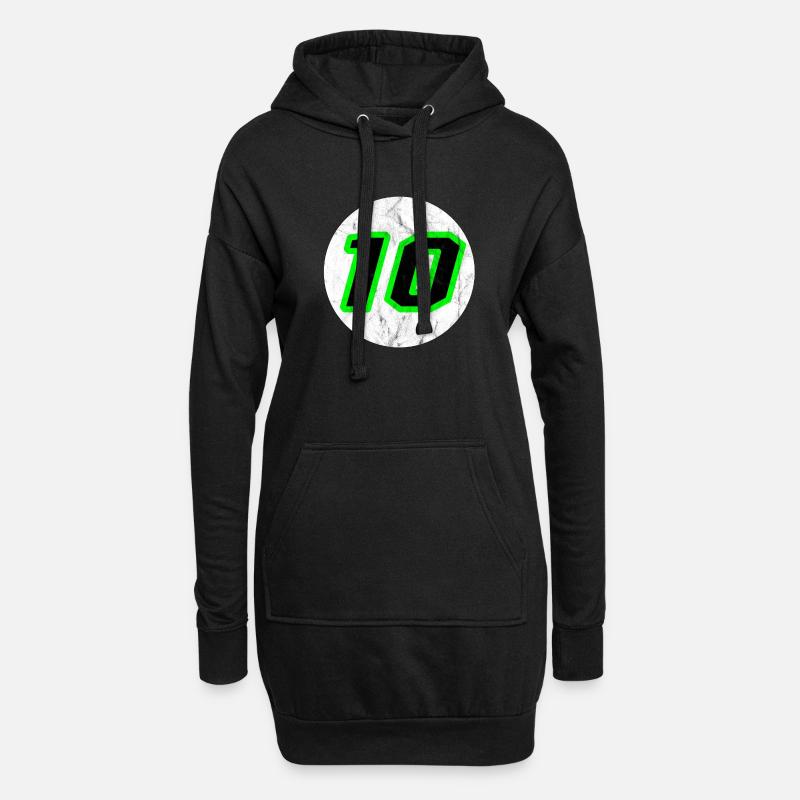 10 - Hoodie-Kleid - Schwarz