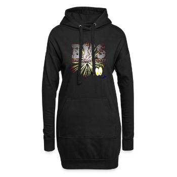 BKS Feu d’artifice Boom - Sweat-shirt à capuche long Femme - noir - Devant