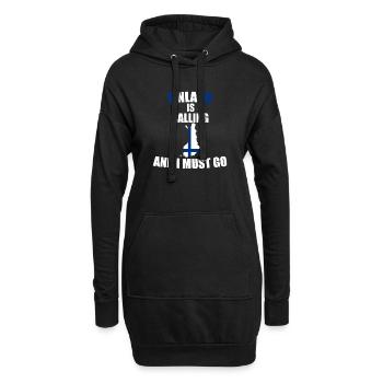 Finlande - Sweat-shirt à capuche long Femme - noir - Devant