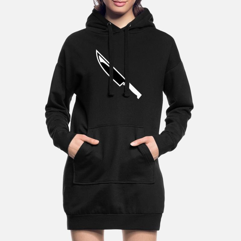 Messer Hoodie-Kleid