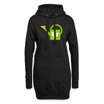 Gießkanne - Hoodie-Kleid - Schwarz - Vorne