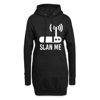 W-lan - Hoodie-Kleid - Schwarz - Vorne