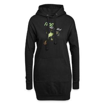 Frog ned so blöd Frosch Frag nicht Bayern boarisch - Hoodie-Kleid - Schwarz - Vorne