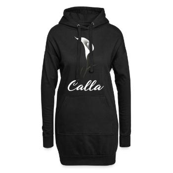 Florist Zantedschia Calla Pflanze Zimmercalla - Hoodie-Kleid - Schwarz - Vorne