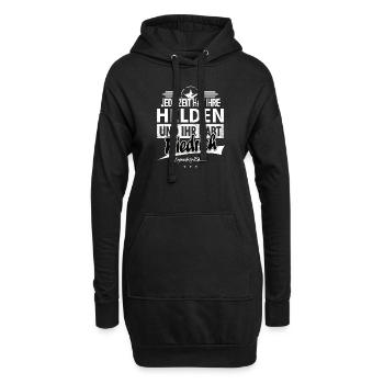 Chaque époque a ses héros, vous avez Frédéric - Sweat-shirt à capuche long Femme - noir - Devant