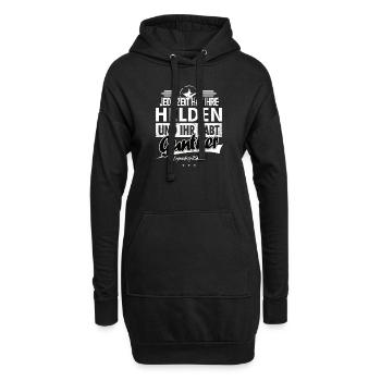 Jede Zeit hat Ihre Helden Ihr habt Gunther - Hoodie-Kleid - Schwarz - Vorne