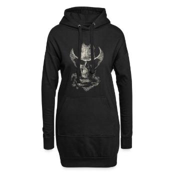 skull cowboy - Sweat-shirt à capuche long Femme - noir - Devant