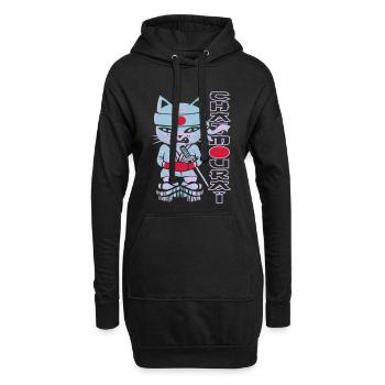 Chat mouraï flex - Hoodie-Kleid - Schwarz - Vorne