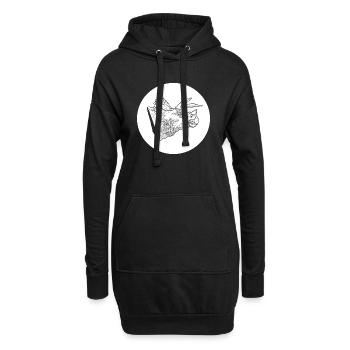 Dinosaure dinosaure Triceratops dinosaure - Sweat-shirt à capuche long Femme - noir - Devant