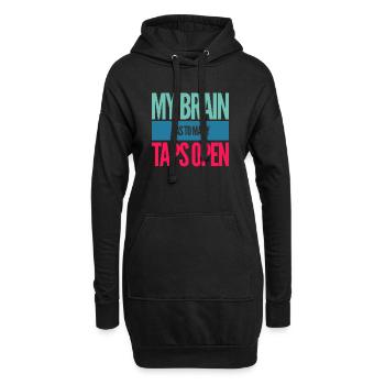 Lustiges T-Shirt - Hoodie-Kleid - Schwarz - Vorne