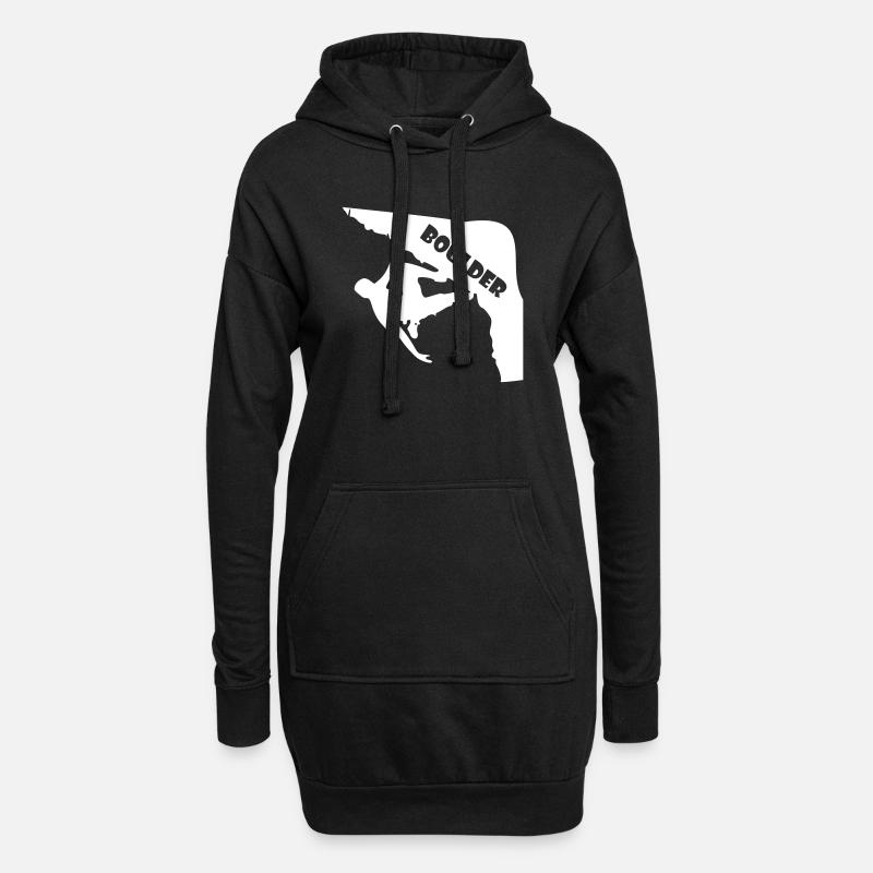boulderer - Hoodie-Kleid - Schwarz