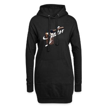 Spalter Holz Rundholz Axt Beil Brennholz - Hoodie-Kleid - Schwarz - Vorne