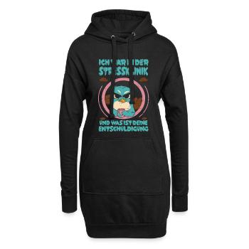 Clinique de stress Penguin - Sweat-shirt à capuche long Femme - noir - Devant