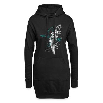 Maiglöckchen Pfeil Bogen - Hoodie-Kleid - Schwarz - Vorne
