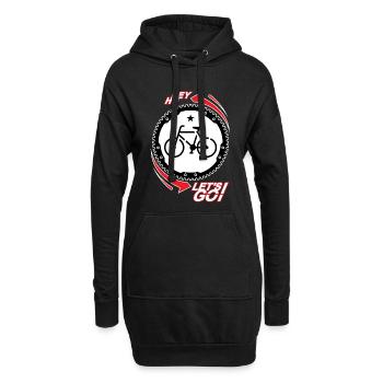 HEY HO - BICYCLE - LET'S GO! - Hoodie Dress - black - Front